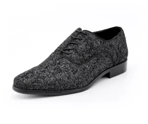 Amali Glamorous Glitter Oxfords Men’s Black Glitter