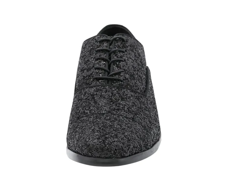 Amali Glamorous Glitter Oxfords Men’s Black Glitter