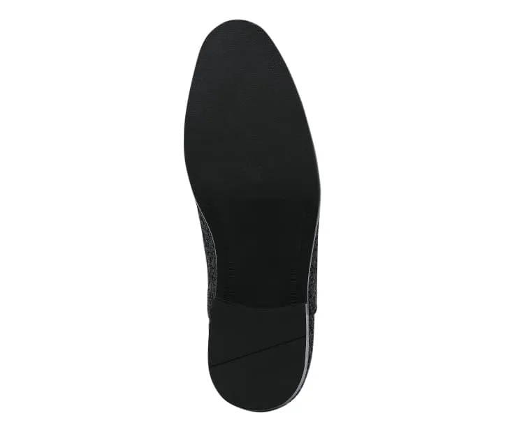 Amali Glamorous Glitter Oxfords Men’s Black Glitter