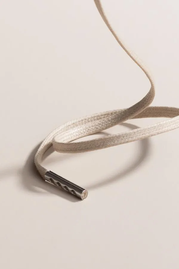 Bone White | Flat Waxed Shoelaces