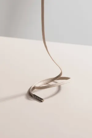 Bone White | Flat Waxed Shoelaces