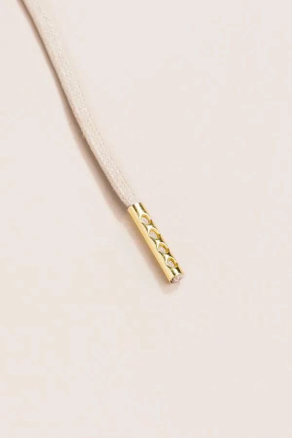 Bone White | Flat Waxed Shoelaces