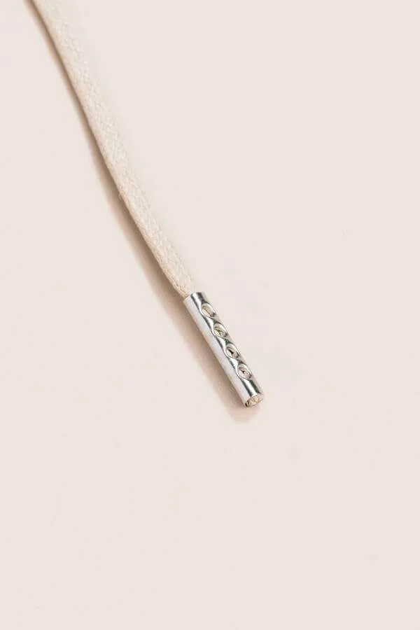 Bone White | Flat Waxed Shoelaces