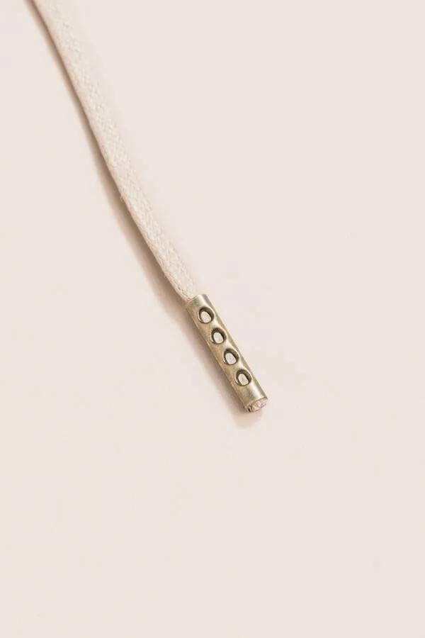 Bone White | Flat Waxed Shoelaces