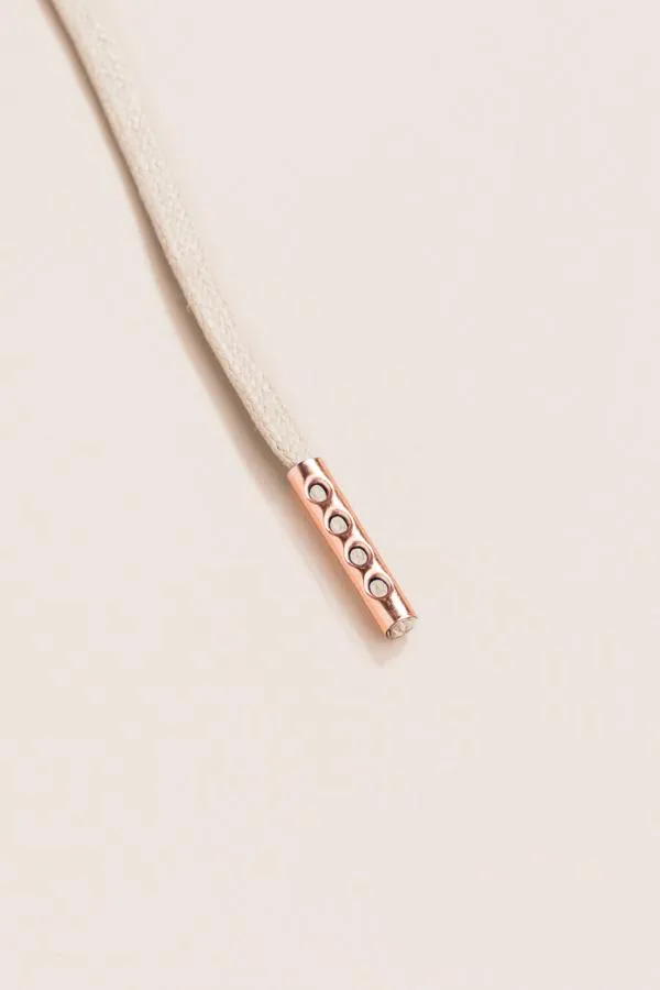 Bone White | Flat Waxed Shoelaces