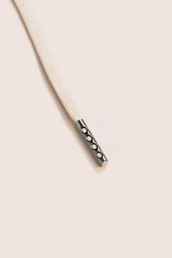 Bone White | Flat Waxed Shoelaces