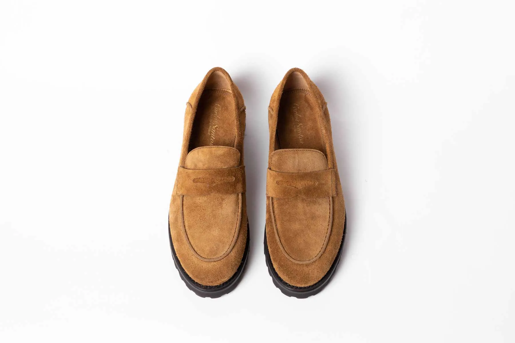 Carlos Santos 1337 Loafers In Brown Suede