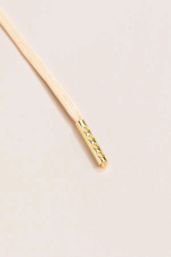 Champagne | Flat Waxed Shoelaces