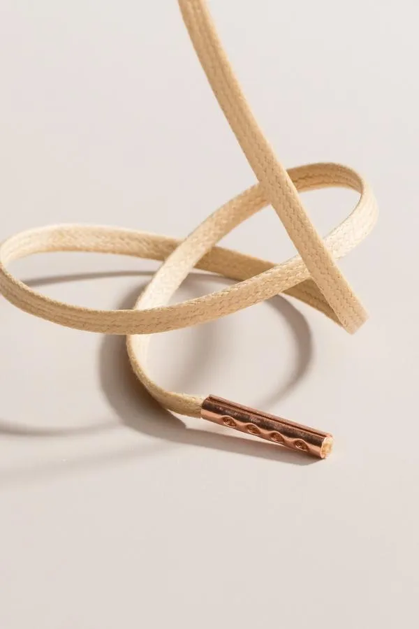 Champagne | Flat Waxed Shoelaces