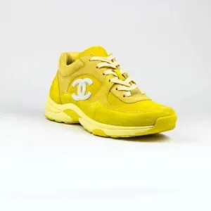 CHANEL CC SUEDE CALFSKIN SNEAKERS