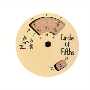 Circle of 5ths AKA Chord Wheel 2 piece rotating Wooden Disc