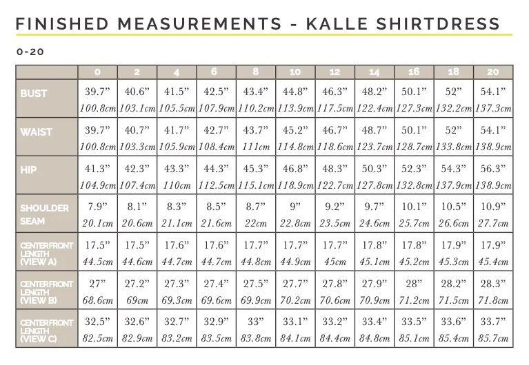 Closet Core - Kalle Shirt and Shirtdress - Size 0-20