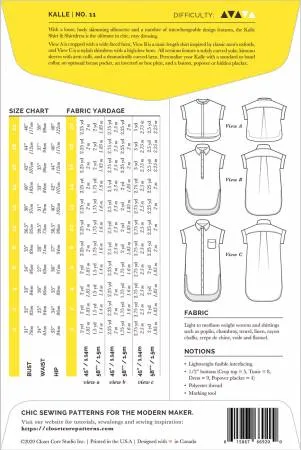 Closet Core - Kalle Shirt and Shirtdress - Size 0-20