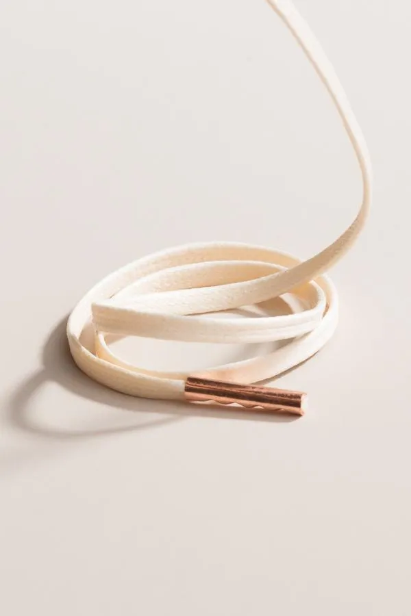 Cream | Flat Waxed Shoelaces