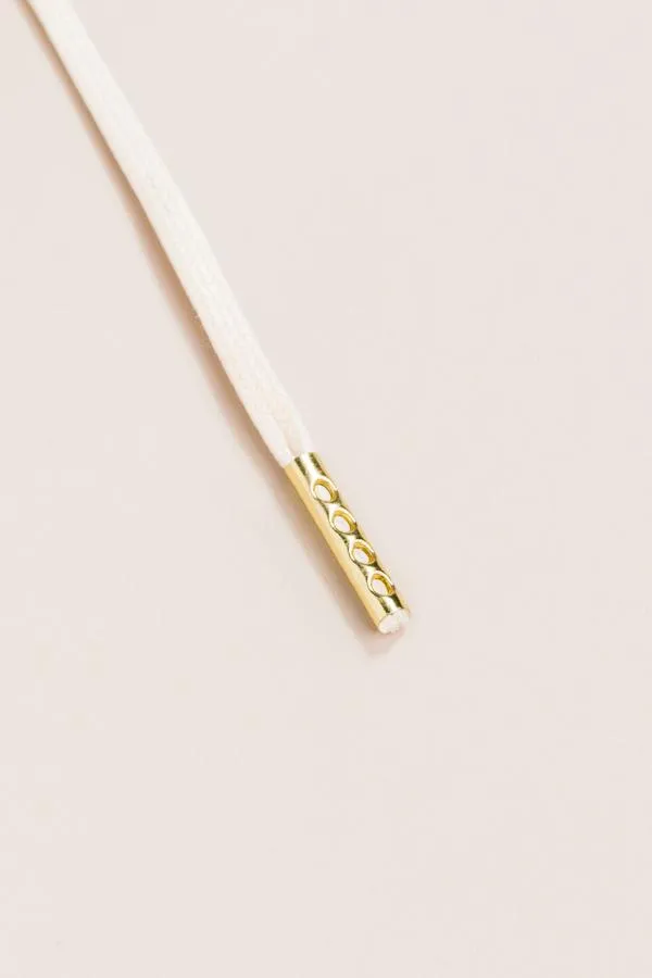 Cream | Flat Waxed Shoelaces