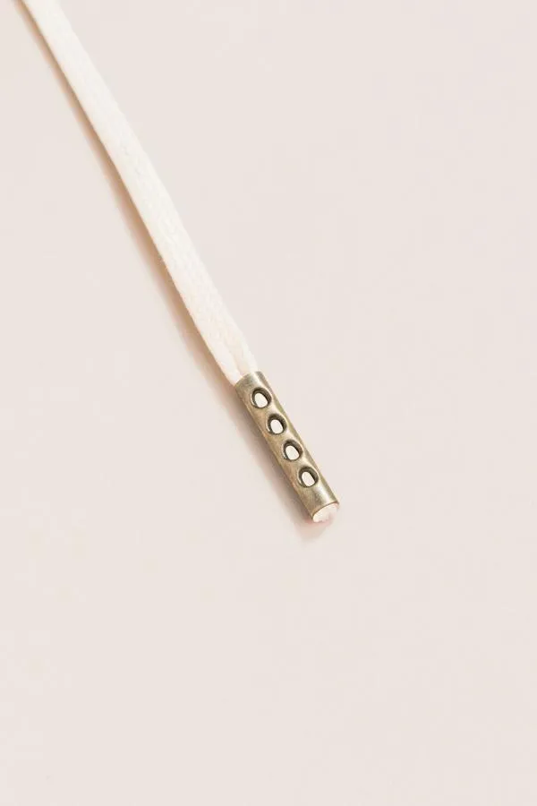 Cream | Flat Waxed Shoelaces