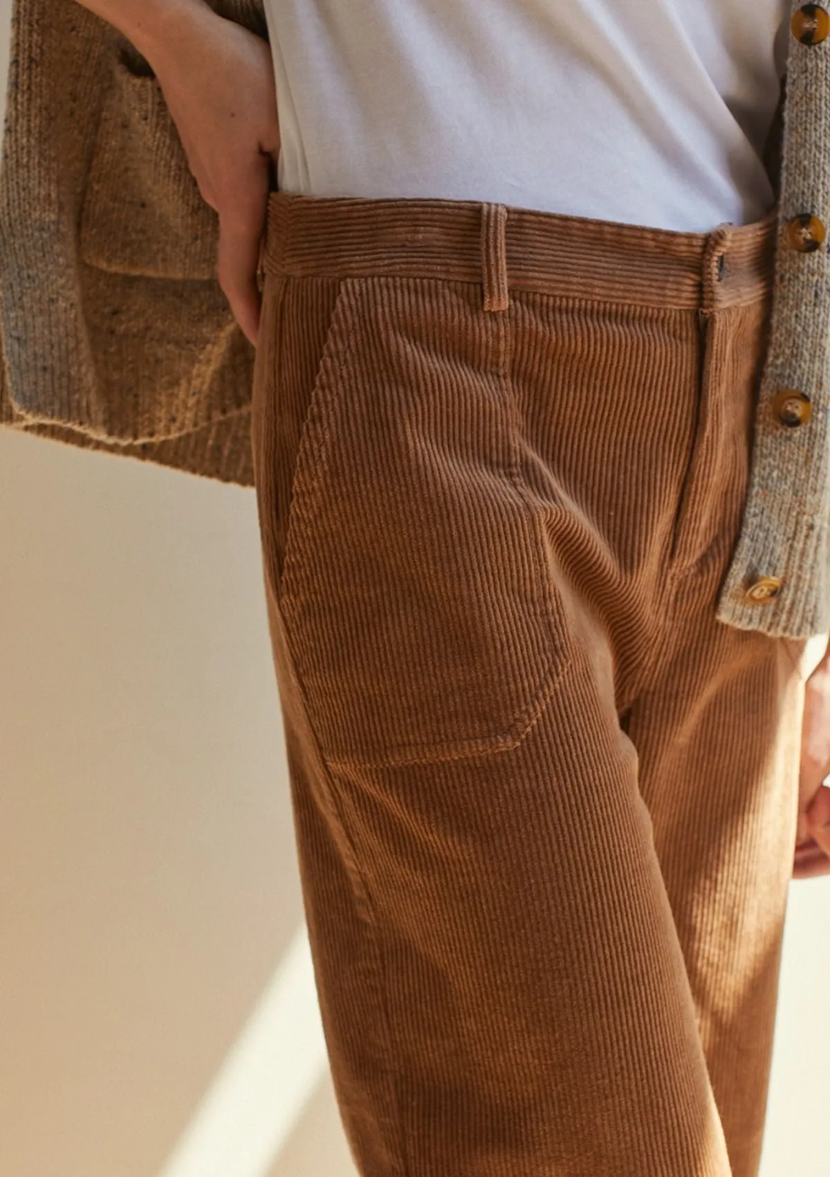 Cropped Corduroy Trousers | Yerse | 37822
