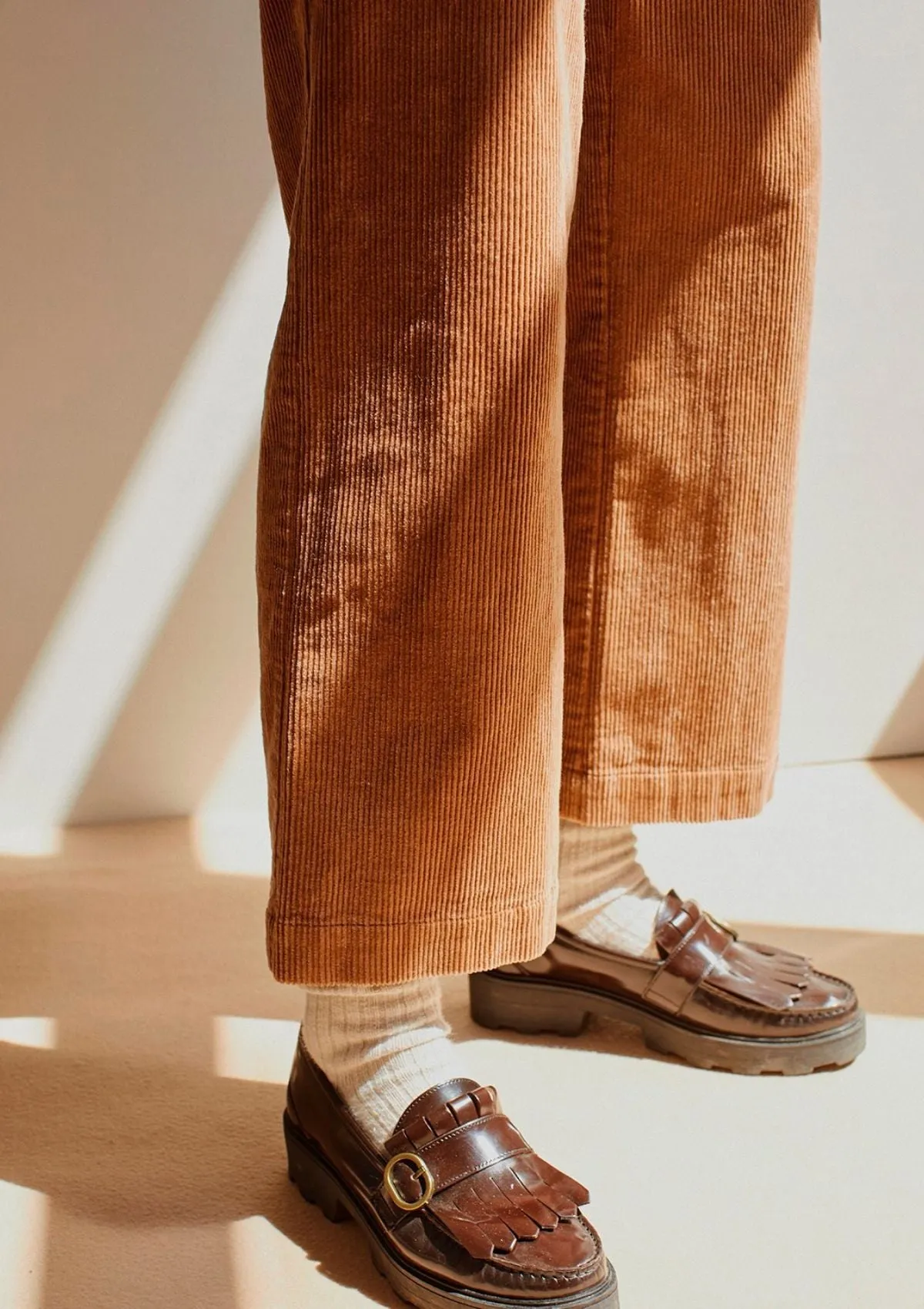 Cropped Corduroy Trousers | Yerse | 37822
