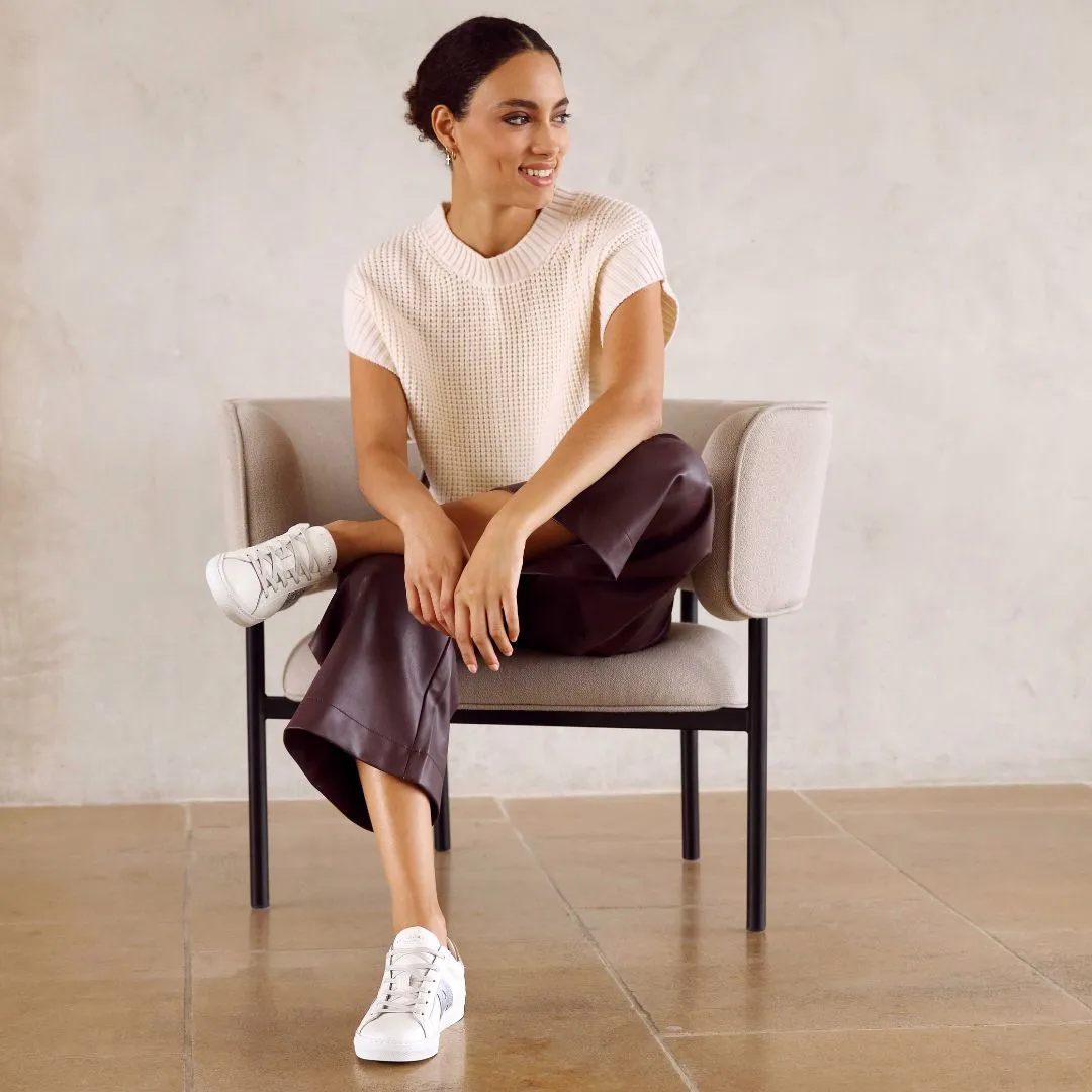 Cru Signature: Off White, Silver & Gold Trainers