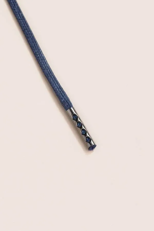 Dark Blue | Flat Waxed Shoelaces