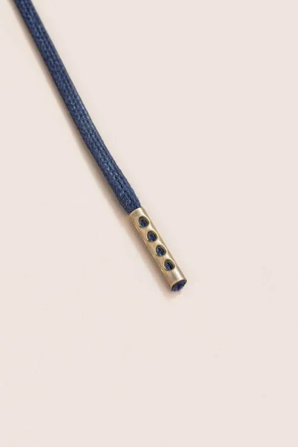 Dark Blue | Flat Waxed Shoelaces
