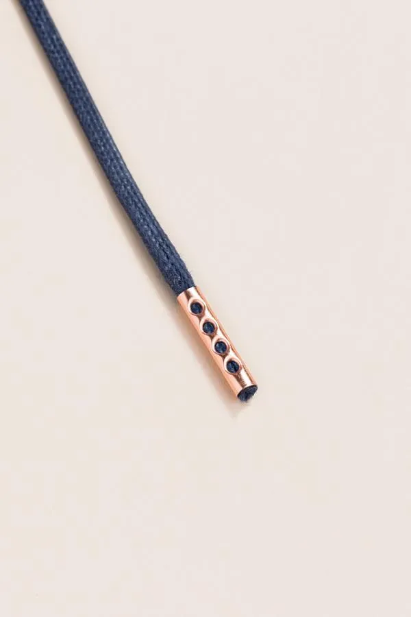 Dark Blue | Flat Waxed Shoelaces