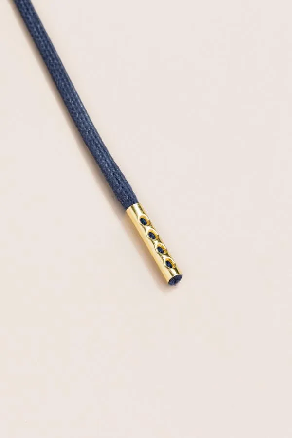 Dark Blue | Flat Waxed Shoelaces