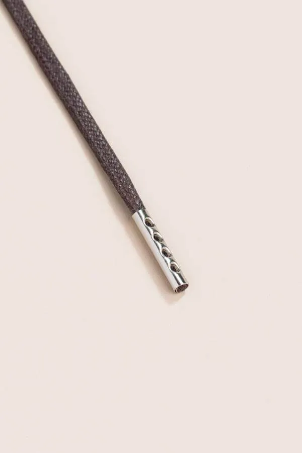 Dark Brown | Flat Waxed Shoelaces