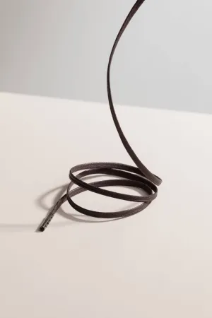 Dark Brown | Flat Waxed Shoelaces