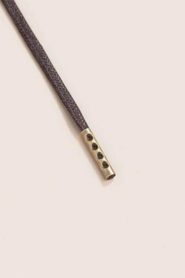 Dark Brown | Flat Waxed Shoelaces