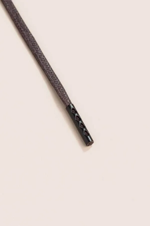 Dark Brown | Flat Waxed Shoelaces