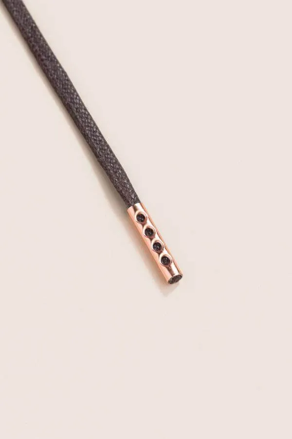 Dark Brown | Flat Waxed Shoelaces