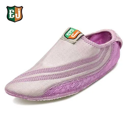 EJ Women Cotton Colorful Hook Loop Comfortable Yoga Ballet Dance Sport Casual Flat Home Shoes