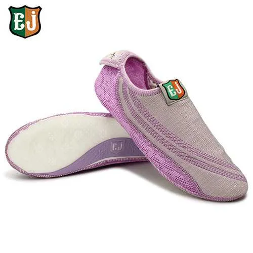 EJ Women Cotton Colorful Hook Loop Comfortable Yoga Ballet Dance Sport Casual Flat Home Shoes