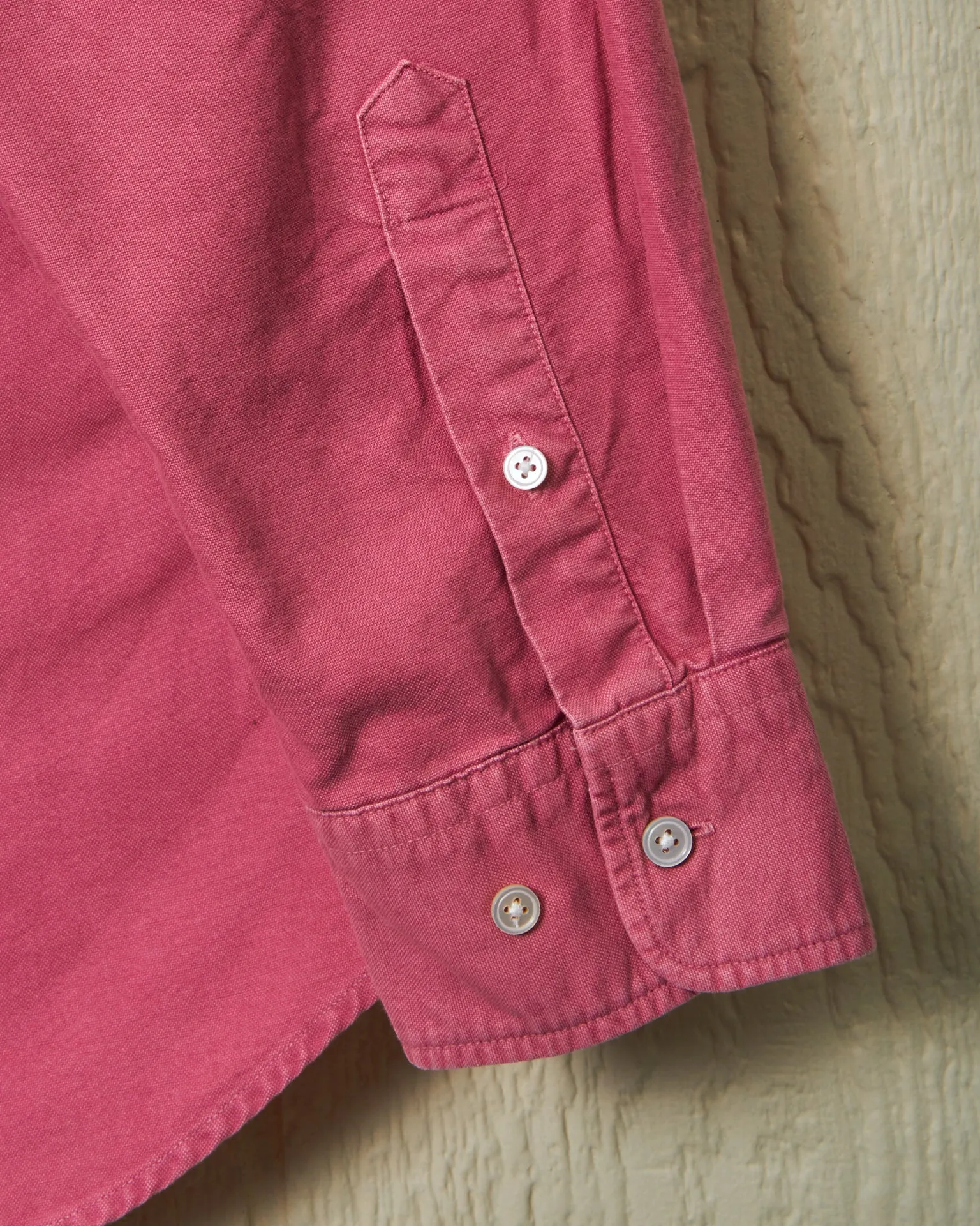 Garment Dyed Oxford Shirt in Faded Red
