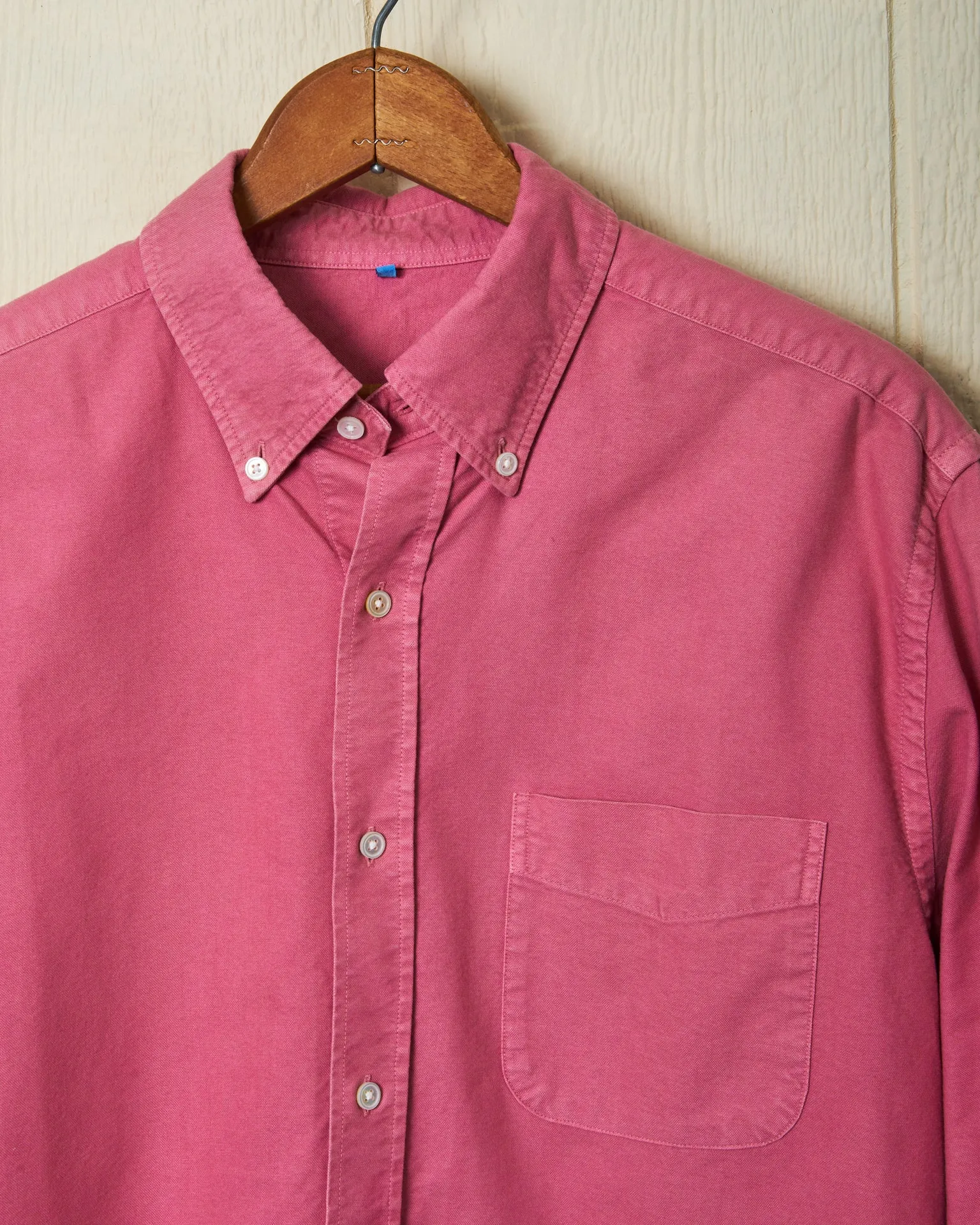 Garment Dyed Oxford Shirt in Faded Red