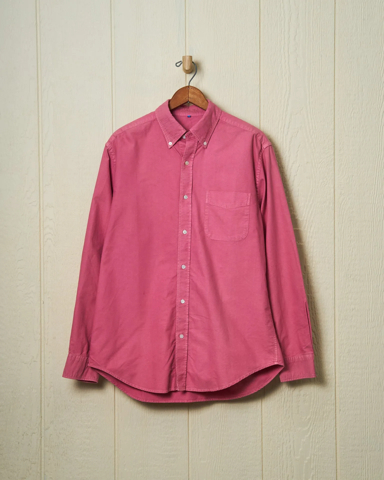 Garment Dyed Oxford Shirt in Faded Red