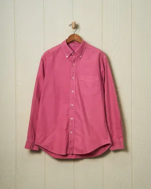 Garment Dyed Oxford Shirt in Faded Red