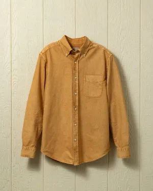 Garment Dyed Oxford Shirt in Old Gold