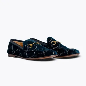 Gucci Jordan GG Velvet Loafer Blue