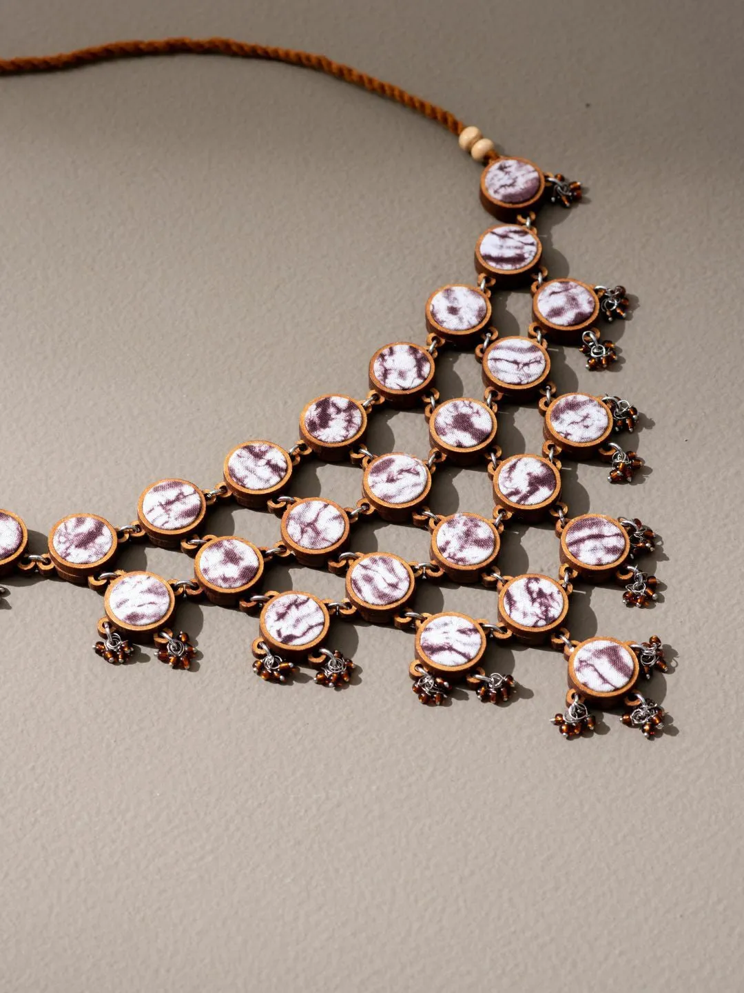 Handcrafted Choker Necklace Brown