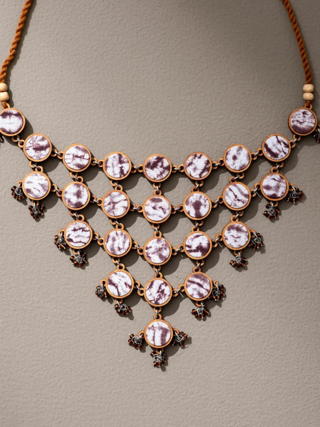 Handcrafted Choker Necklace Brown