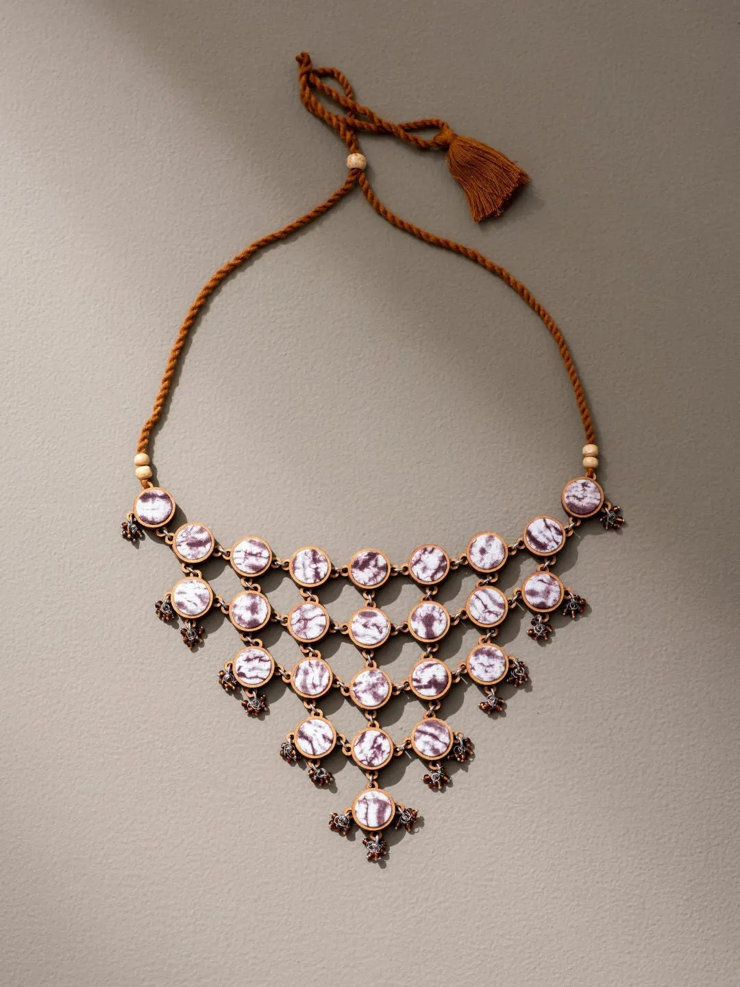 Handcrafted Choker Necklace Brown