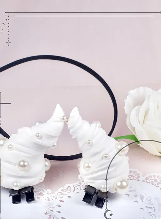 Handcrafted Whipped Cream Hairclips
