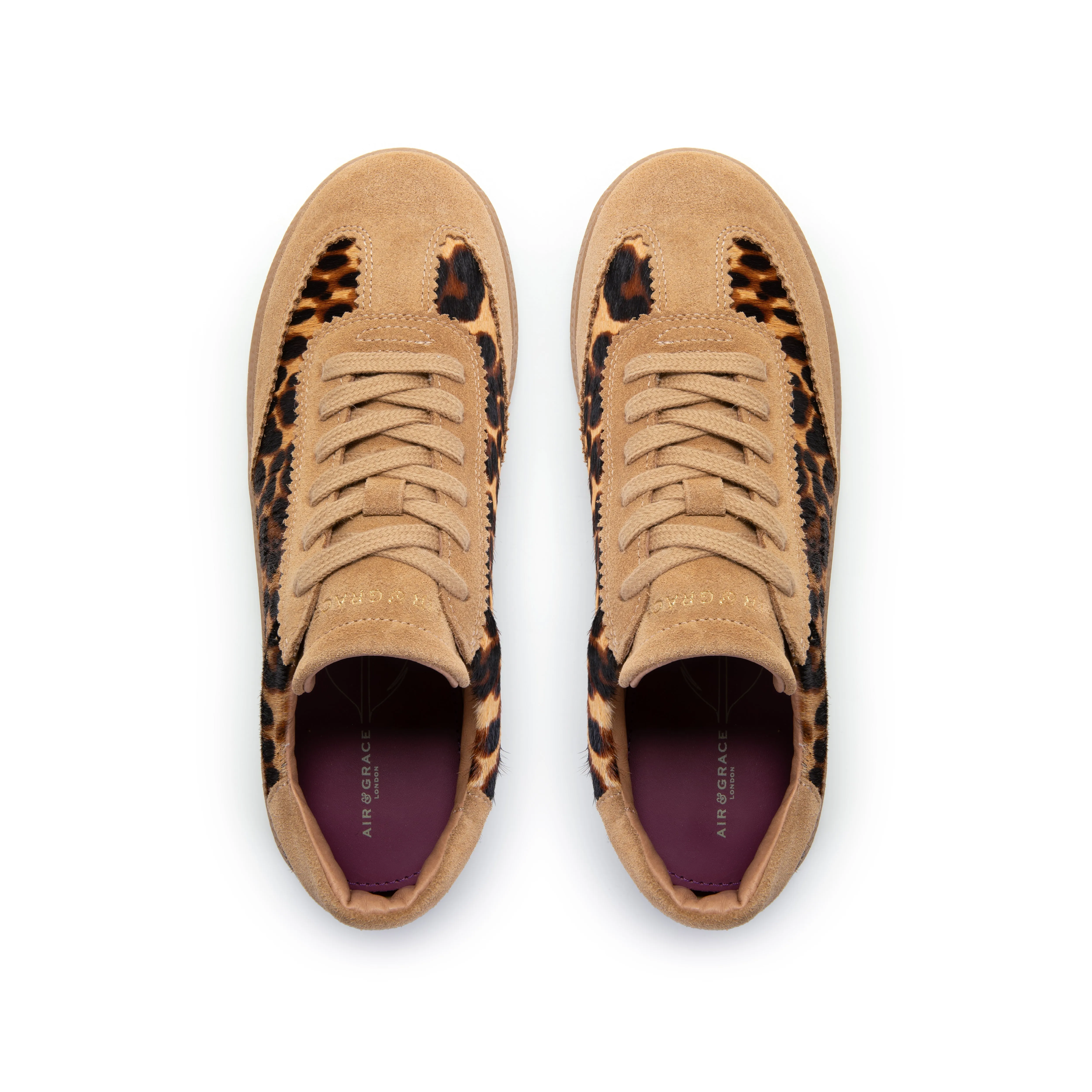 Isla: Leopard Print & Suede Trainers