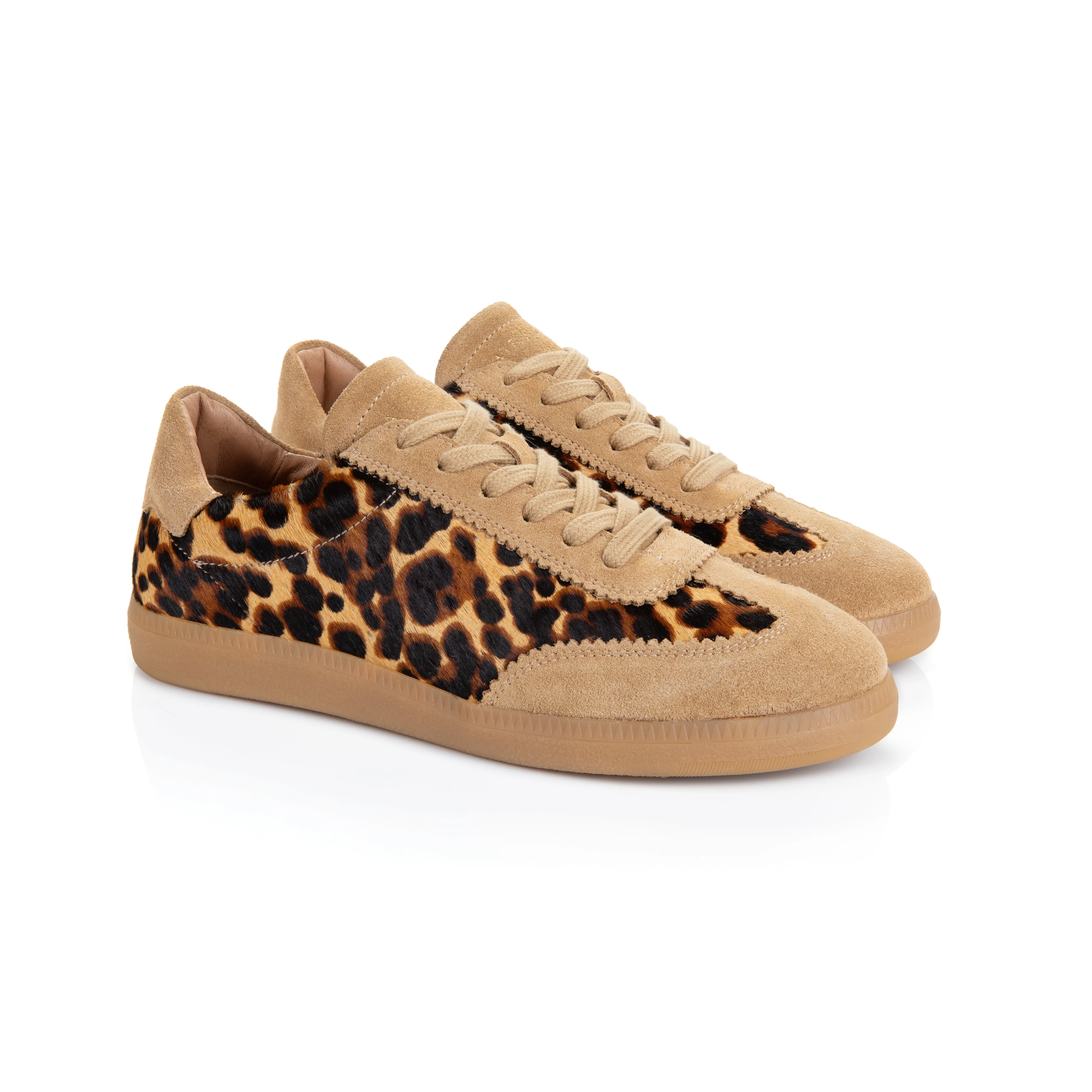 Isla: Leopard Print & Suede Trainers