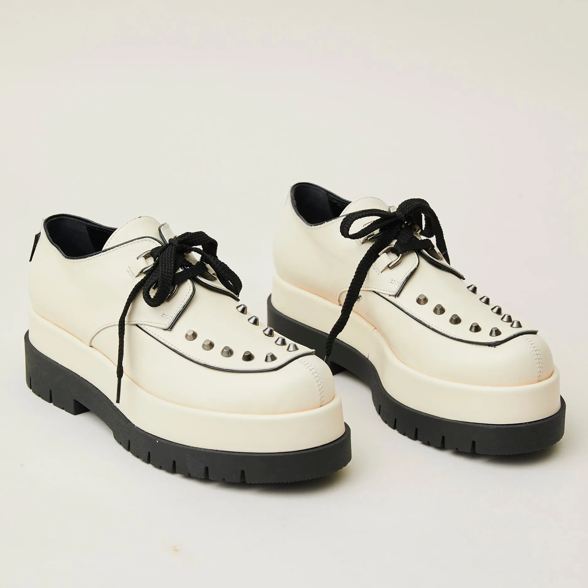 Marco Moreo Cream Leather Laced Brogues