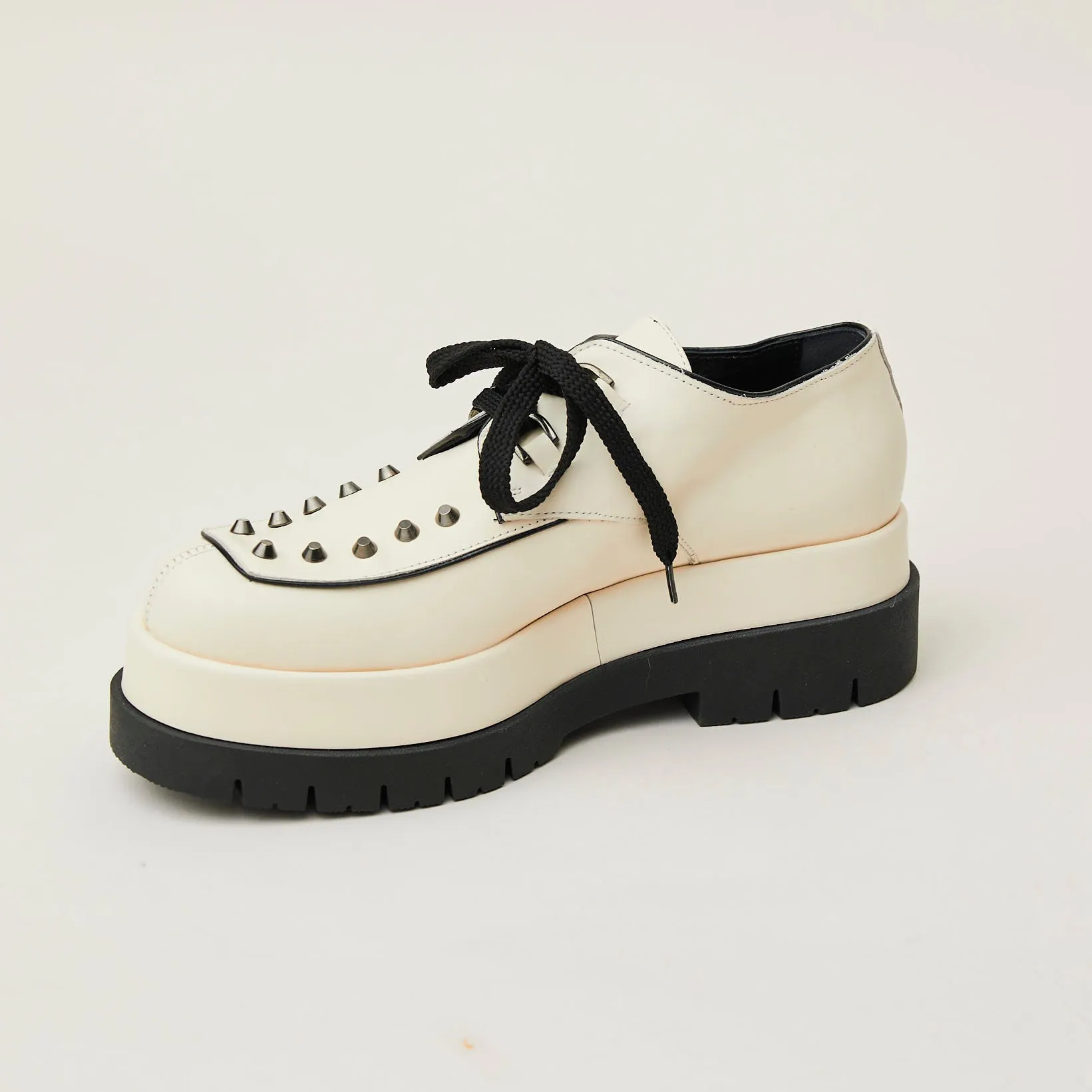 Marco Moreo Cream Leather Laced Brogues