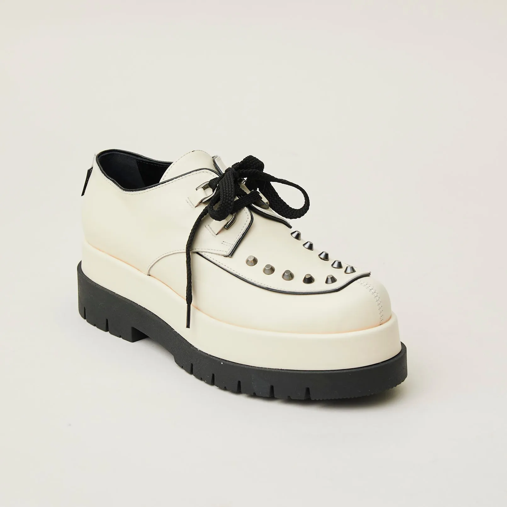 Marco Moreo Cream Leather Laced Brogues