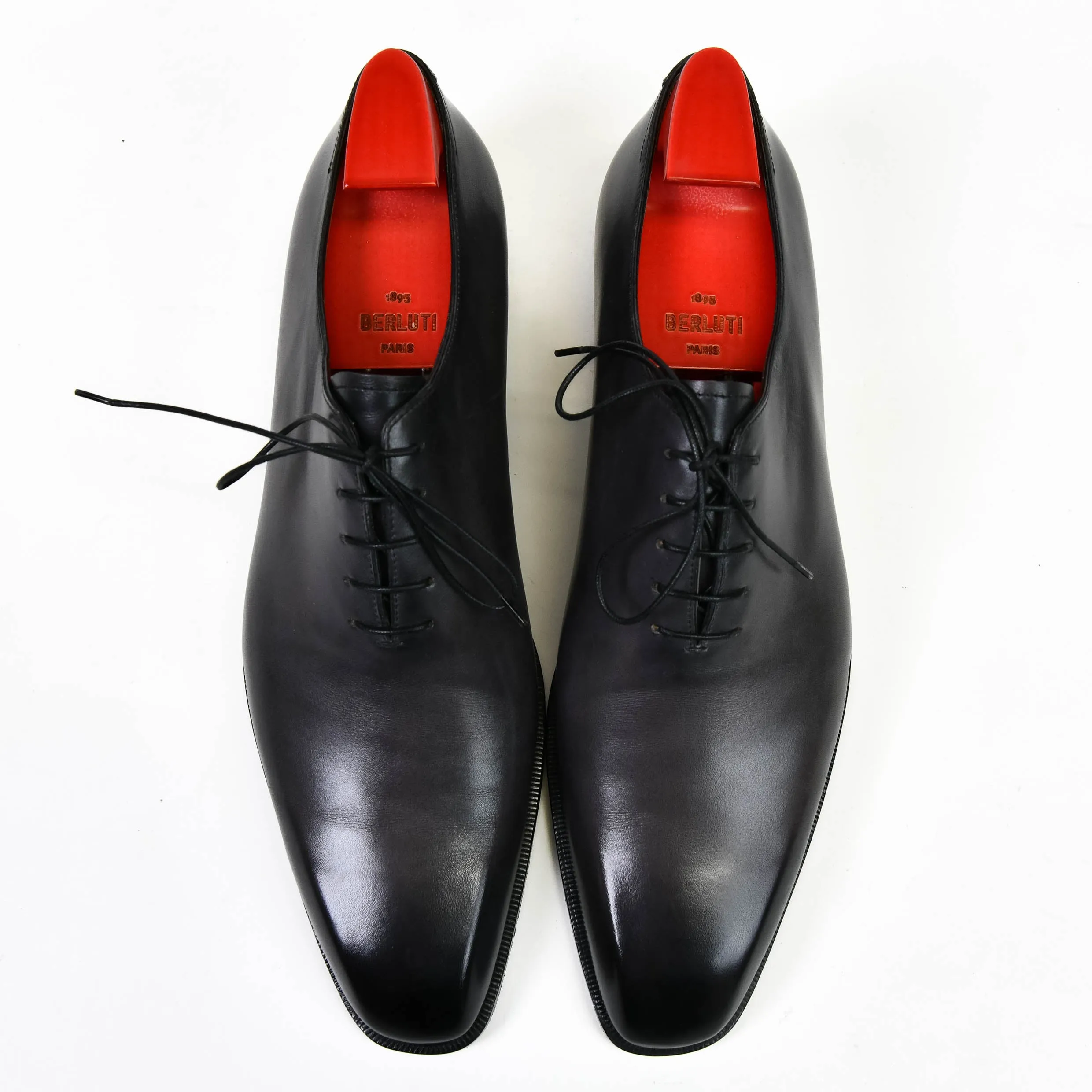 Men's Alessandro Berluti Black Leather Lace up Oxfords Size 11